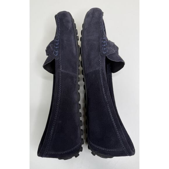 Born Kasa Driving Loafers Womens 11 M Navy Blue Suede Slip On Moccasin Flats - Picture 5 of 11